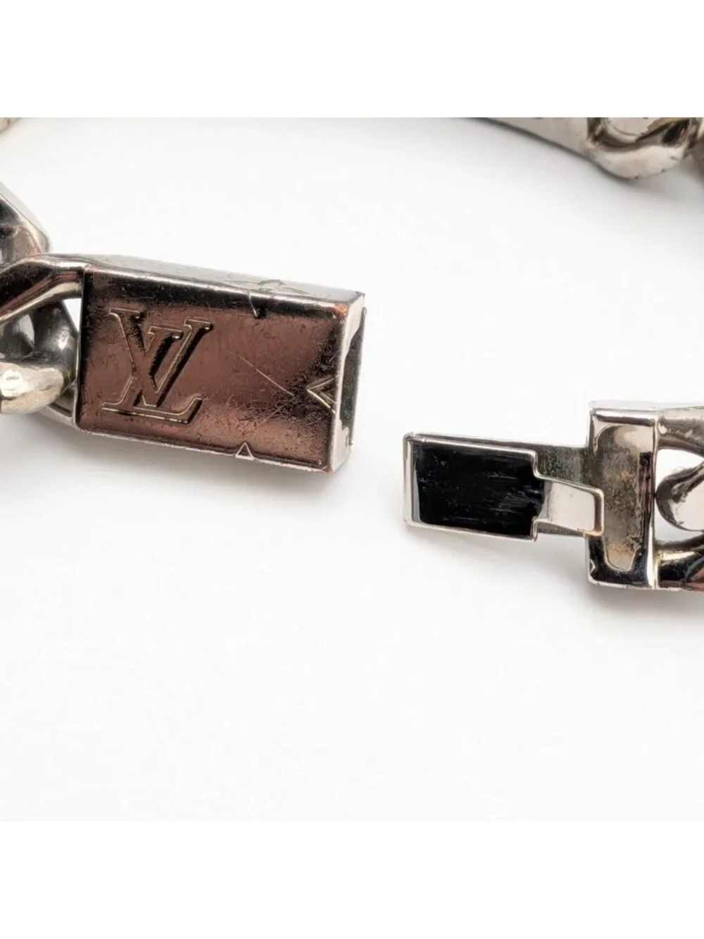 Louis Vuitton Monogram Chain Bracelet Silver